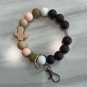 Cactus Silicone Key Ring